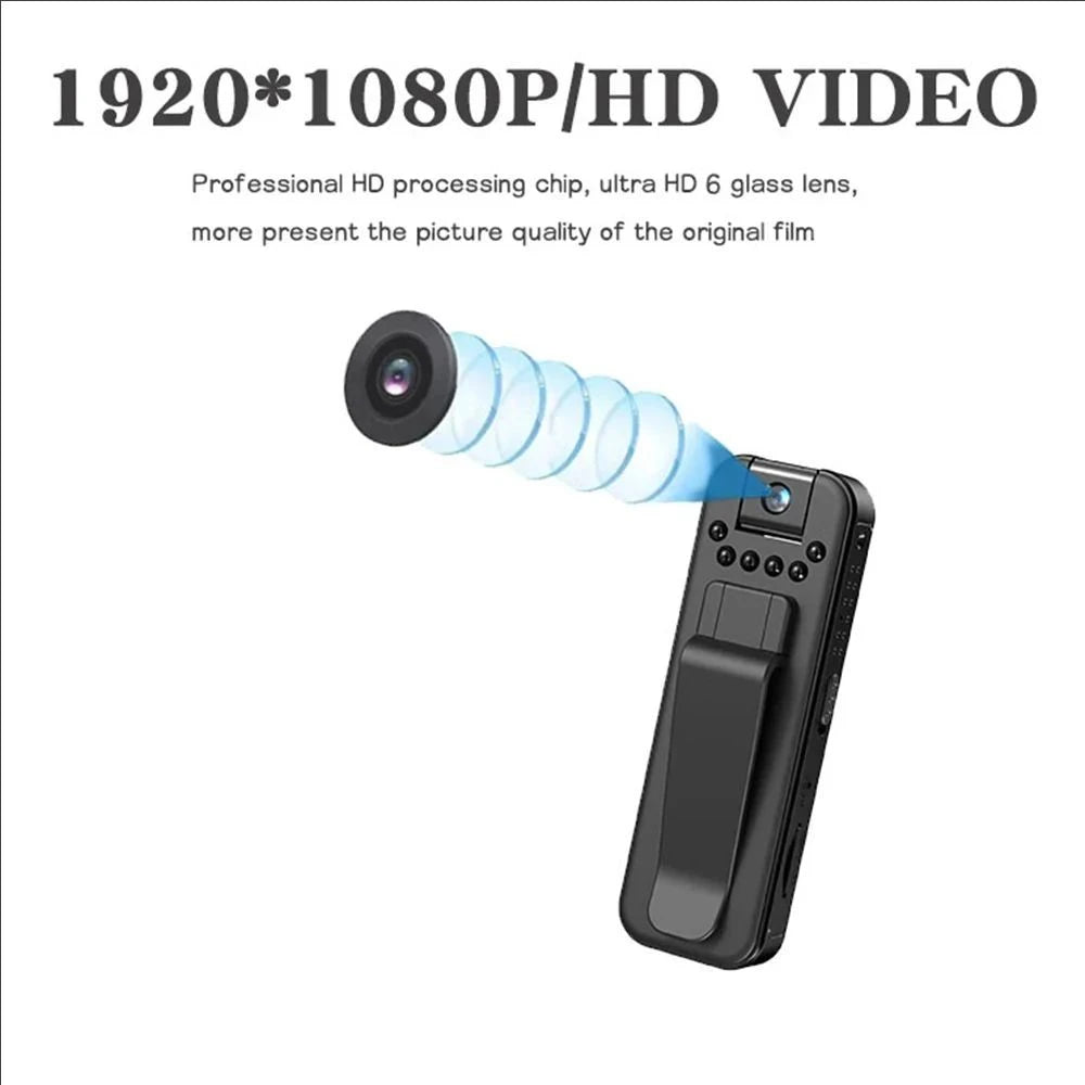 1080P HD Mini Camera Portable Digital Video Recorder- Camcorder Night Vision Body Cam Infrared