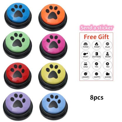 4/8/10pcs Recordable Pet Communication Toys Talking Button