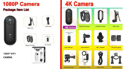 4K HD  Mini Recorder Finger WIFI Action Camera Lightweight