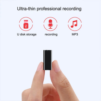 Smallest Ultra thin Activated Voice Recorder Noise Reduction 4-64Gb Audio Dictaphone MP3 Player