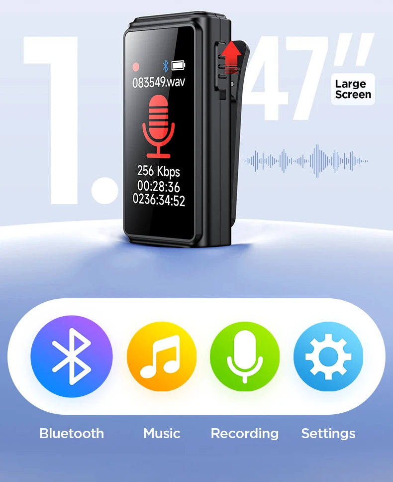 Mini Portable Voice Recorder with Clip  - for Meetings/Lectures/Interviews