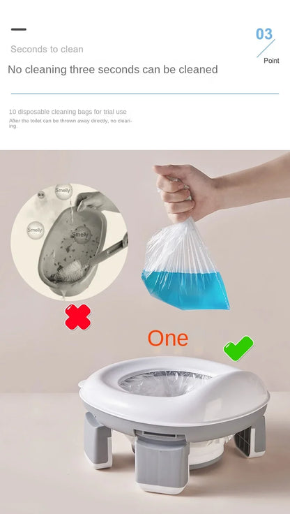 3 in 1 Travel Toilet Seat Foldable Children Potty with Bags