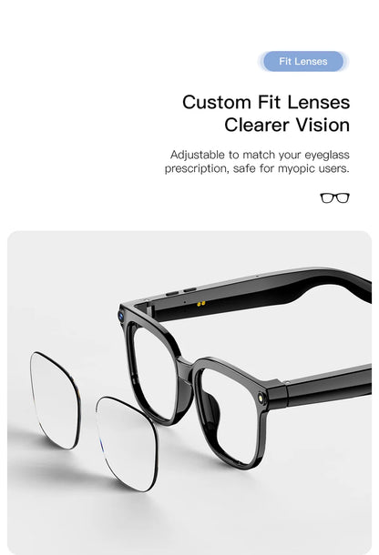 Smart Glasses 2026 4K HD Chat GPT 800MP Camera Recording WIFI - Bluetooth Call 260Mah Voice Assistant
