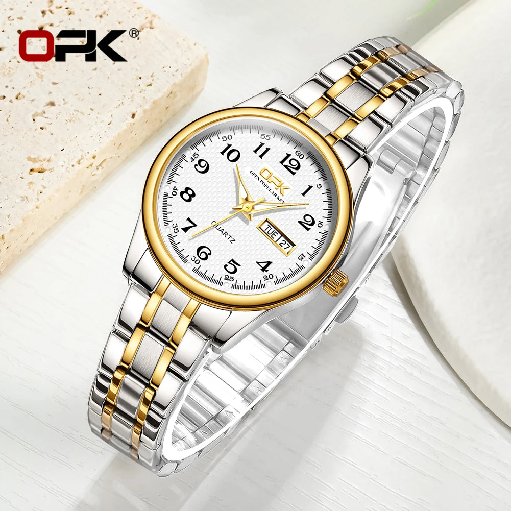 Watch For Women Quartz Watch Waterproof Classic Luxury Brand Stainless Steel Strap