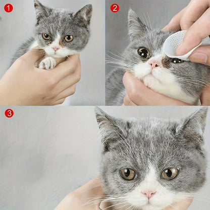 Mini 200pcs Pet Eye Cleaning Wipes, Gentle Tear Stain Remover Wipes for Pet Eye