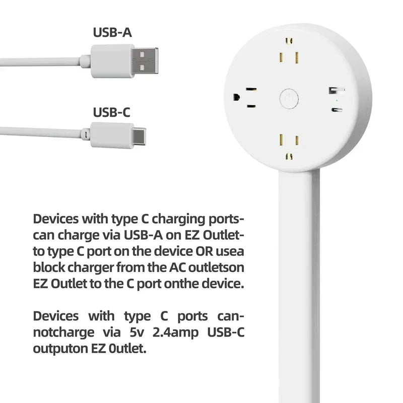Power Outlets Adjustable Extender Rotates Electrical Outlet