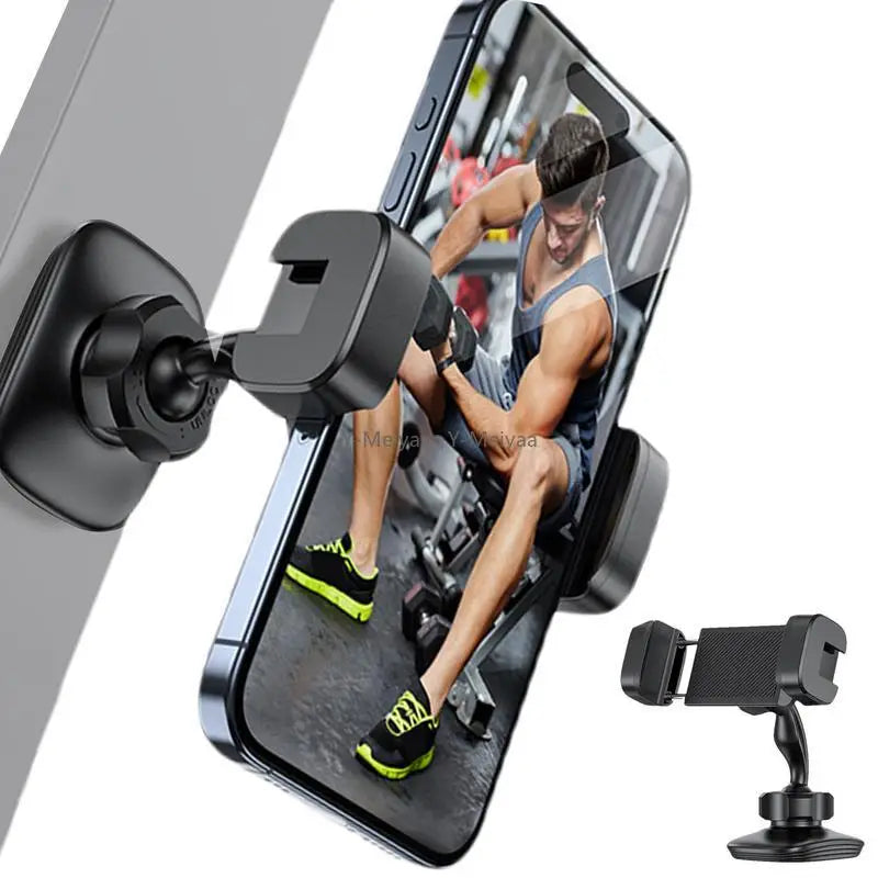 Gym Magnetic Phone Holder 360 Adjustable Stand Compatible With 4-7 Smartphone