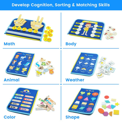 Busy Board Montessori Toys for Toddler Busy Book Sensory - Preschool Early Education