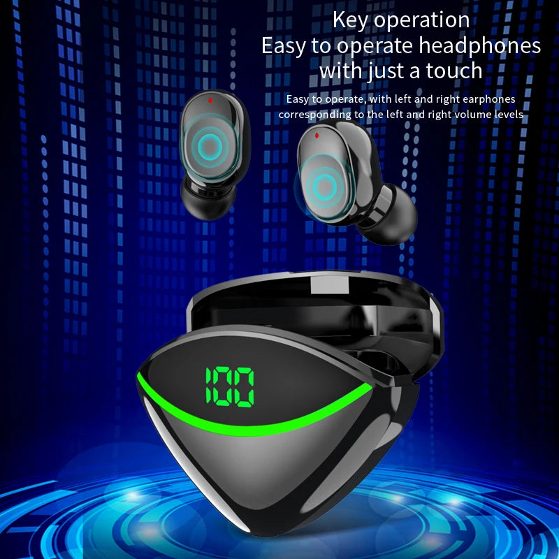 Wireless Bluetooth 5.3 Headset Earphones With Mic Smart Touch Headphones In-Ear Noise Reduction Earbuds