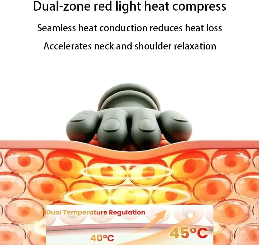 Wireless Neck And Back Massager with Heat 4D Kneading Shiatsu Deep Tissue