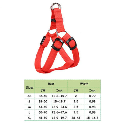 Adjustable LED Pet Harness USB Rechargeable Glow-in-The-Dark Safety Vest