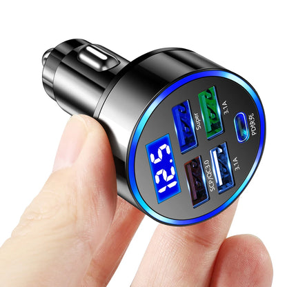 Vumpach 5 Ports USB Car Charge 250W Quick 7A Mini Fast Charging For iPhone