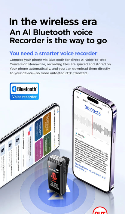 Mini Portable Voice Recorder with Clip  - for Meetings/Lectures/Interviews