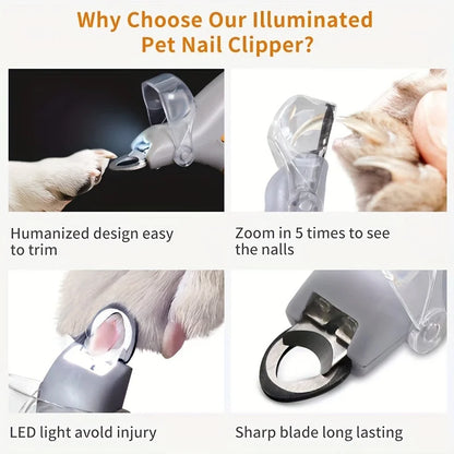 LED Pet Nail Clipper For Easy And Safe Grooming with lights