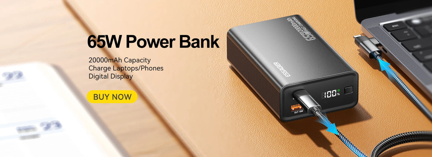 Essager  ultra Thin Wireless Magnetic External Battery 20W 5000mAh Fast Charging For iPhone 17 16 15 14