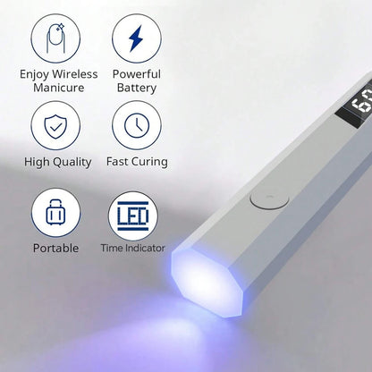 Portable Handheld UV Light lamp for Gel Nails  Rechargeable