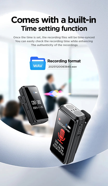 Mini Portable Voice Recorder with Clip  - for Meetings/Lectures/Interviews