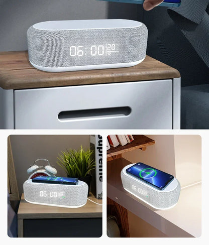 Alarm Clock Wireless Phone Chargers Lamp Night For iPhone 17 16 15 14 13 Fast Charging Dock