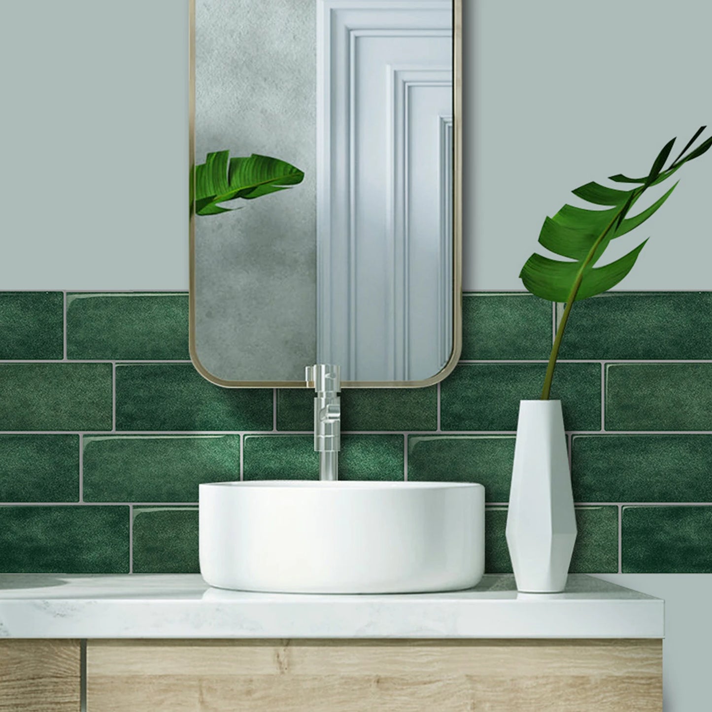 10 Sheets big size Peel and Stick Wallpaper Waterproof 3D Wall Tile - Easy to Install