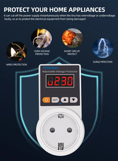 Automatic Voltage Protector Socket AC 220V 16A