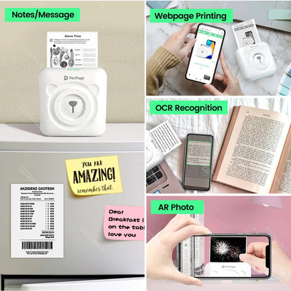 Peripage Mini Photo Printer with Carry Bag Case Paper Roll