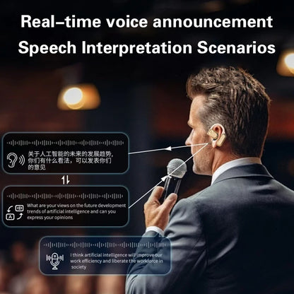 Lenovo AI Earphones Wireless Bluetooth Real-time Language Translation 144 Languages Headphone Translator