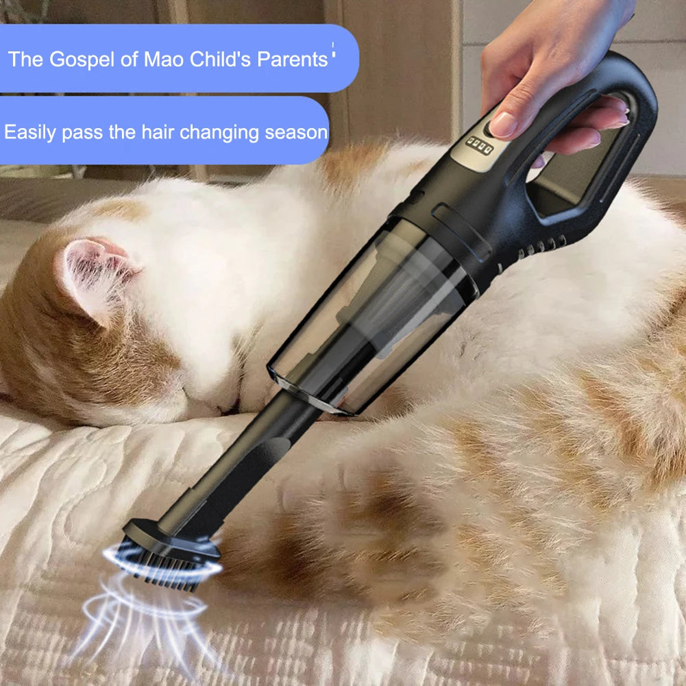 120W Portable Car Vacuum Cleaner USB Charging Handheld Cordless Vacuum