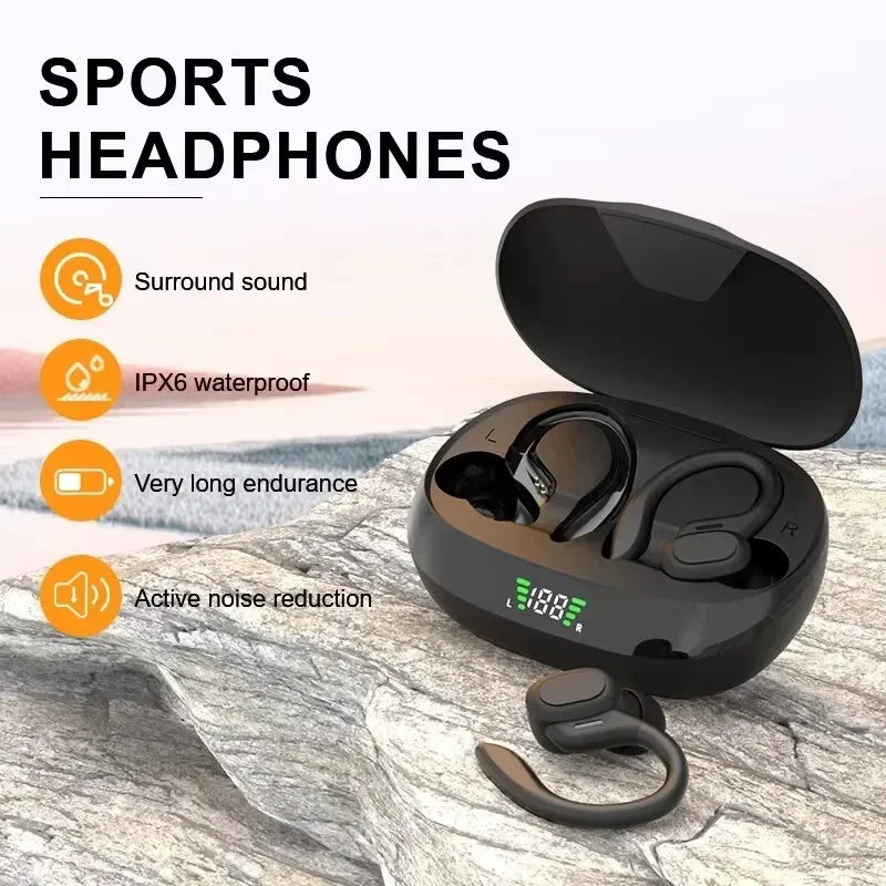Wireless Sport TWS Earphones HiFI Stereo Waterproof Headset With Mic