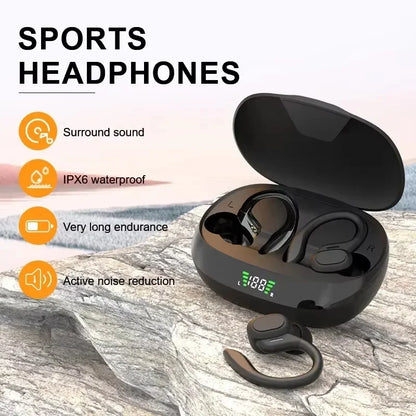 Wireless Sport TWS Earphones HiFI Stereo Waterproof Headset With Mic