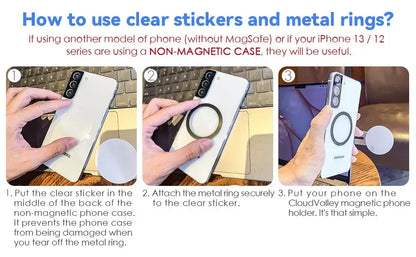 Magnetic Laptop Phone Holder Slim & Foldable For iPhone 14 13 12 Series Case and All Phone