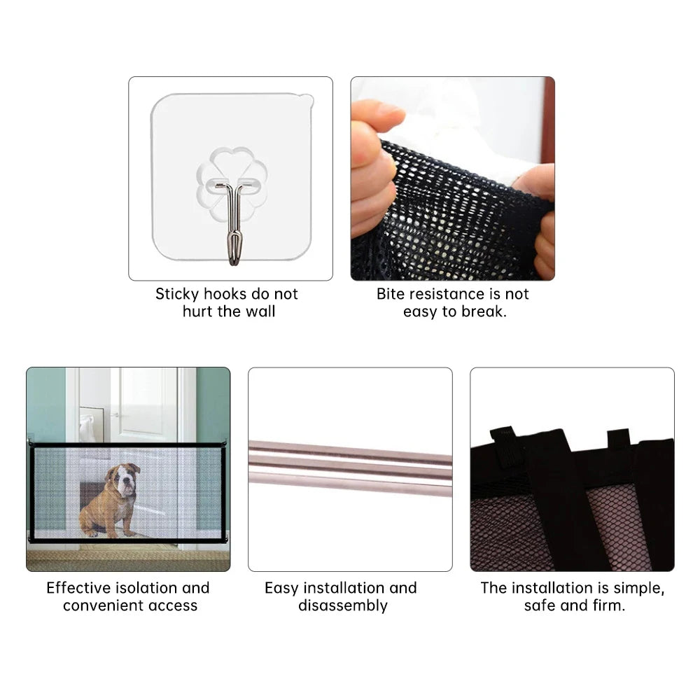 Pet Dog Barrier Fences  Folding Breathable Nylon Mesh  2 Sizes