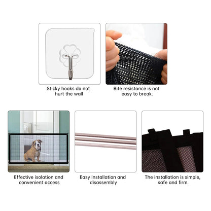 Pet Dog Barrier Fences  Folding Breathable Nylon Mesh  2 Sizes