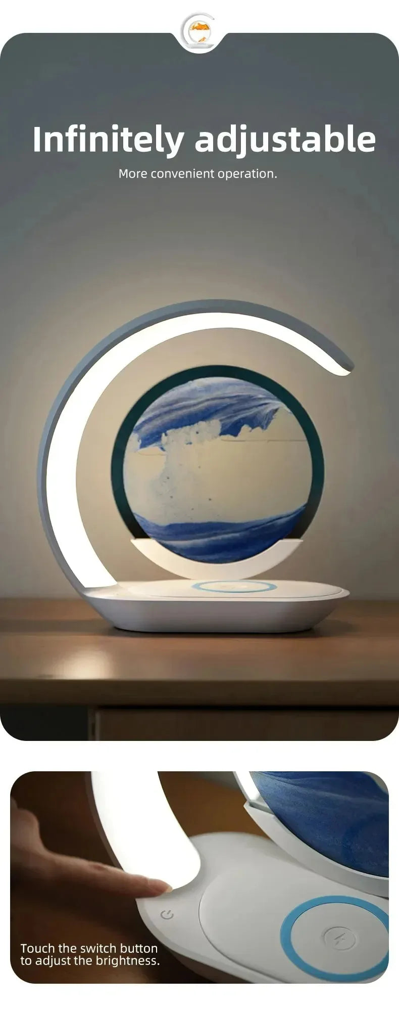 Cute Moon Mood Light Touch Dimming with Clock RGB Color Changing Light Bluetooth Speaker Music Playback  Bedroom Night Light