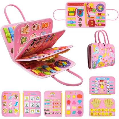 Busy Board Montessori Toys for Toddler Busy Book Sensory - Preschool Early Education