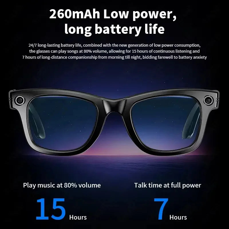 TOP 1 Meta AI Smart Glasses 13MP Camera Video Recording 100+ Languages Translation Sunglasses