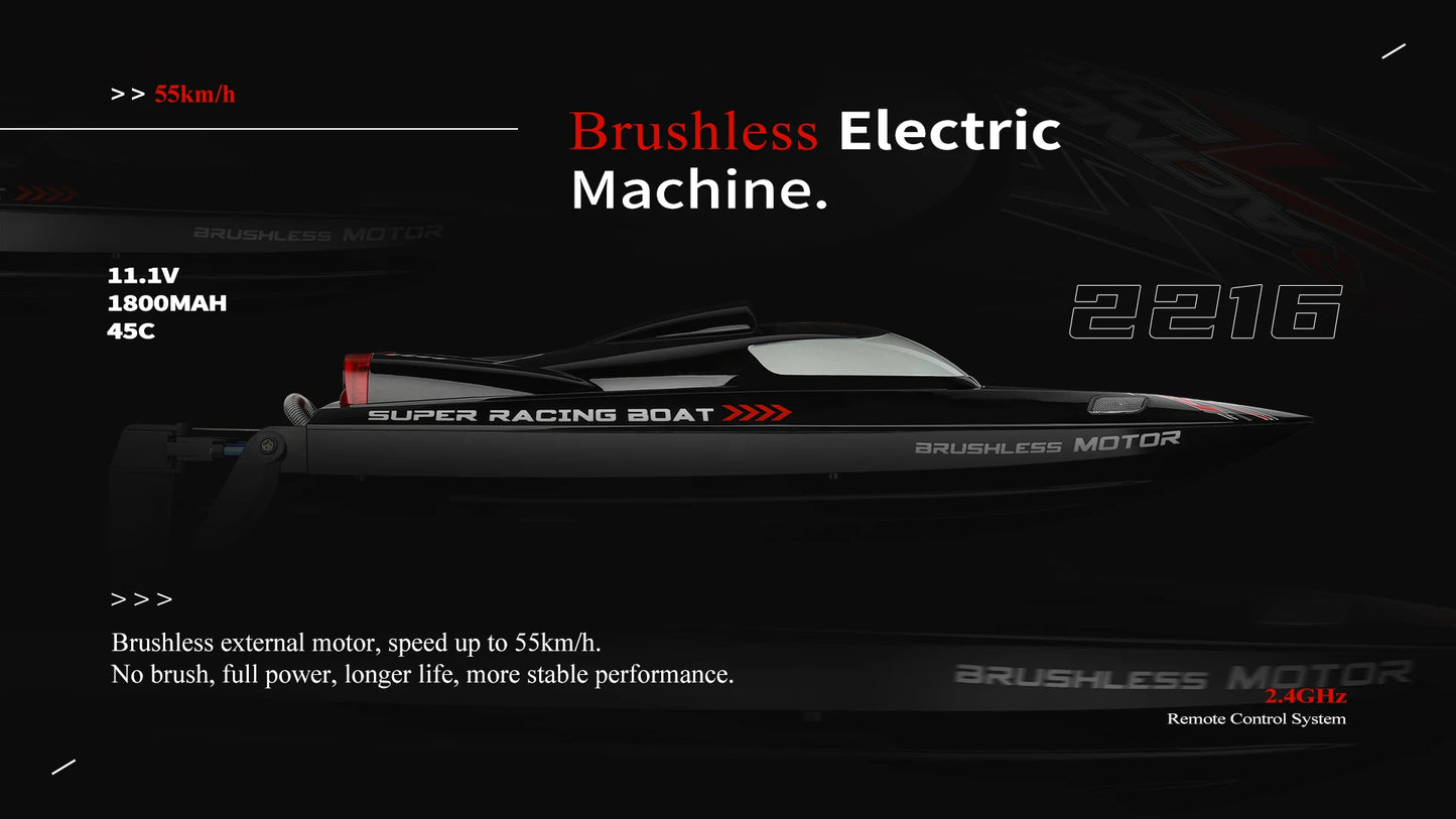 High Speed Racing Speedboat Toy For Children or Adults -Remote Control 55KM/H 35KM/H