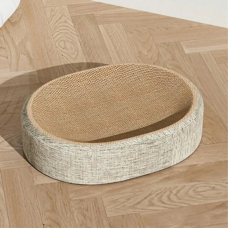 2in1 Oval Cat Scratching Board Protect Furniture Grinding Claw