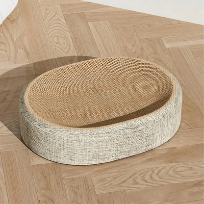 2in1 Oval Cat Scratching Board Protect Furniture Grinding Claw