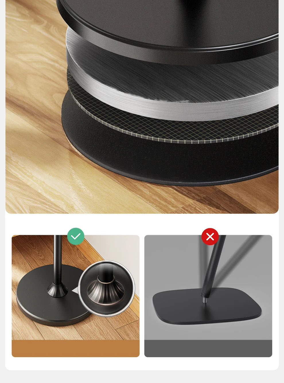 Stand Phone, Tablet Holder Floor Aluminum  Retractable iPad Clip