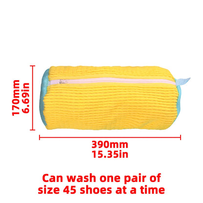 Shoe Washing Bag With Large Capacity - Zipper Machine Suitable For All Kinds Of Shoes Without