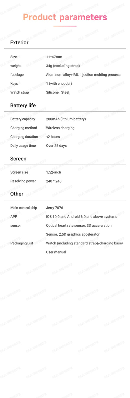 2026 Smart Watch Women Men Heart Rate Monitor Waterproof Smartwatch For Android IOS