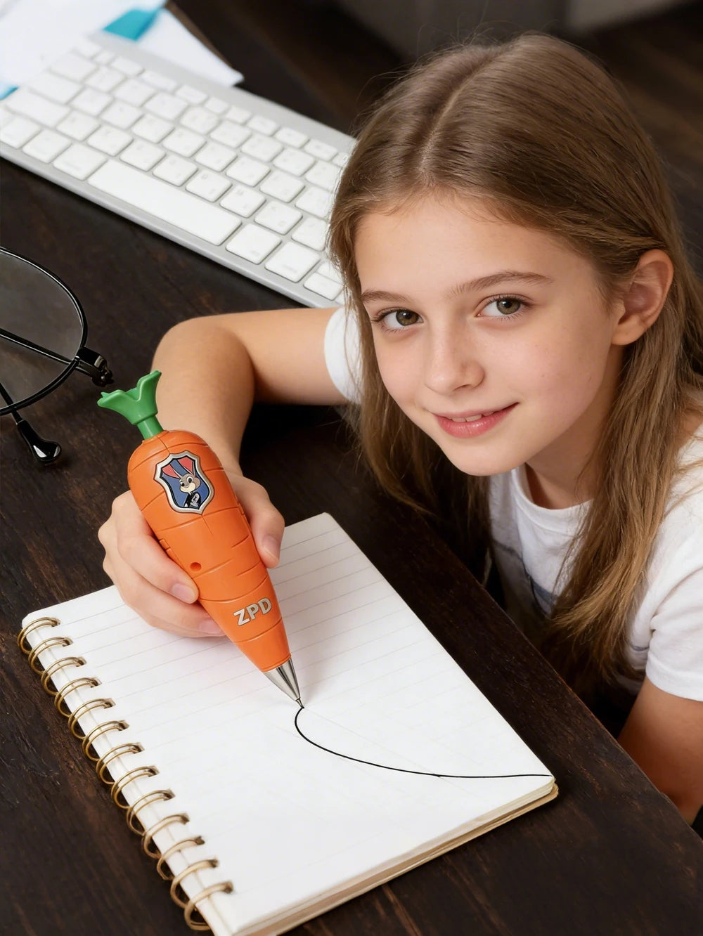 Zootopia 2 Carrot Recorder Pen (60-Second Mini Recorder) | 2-in-1 Judy & Nick Themed Kids’ Version | Movie Cosplay Prop & Gift
