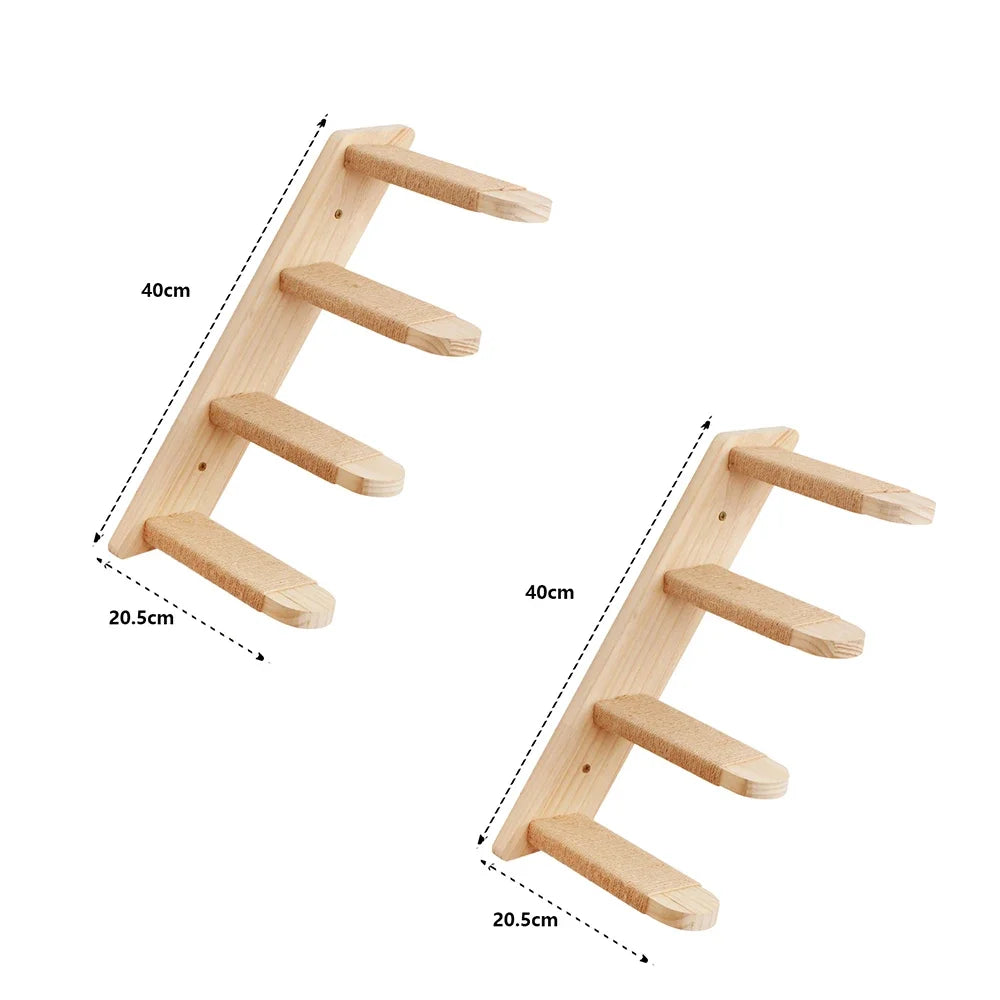 Wall Mounted Cat Climbing Shelves Cat House Cat Bridge Cat Hammock