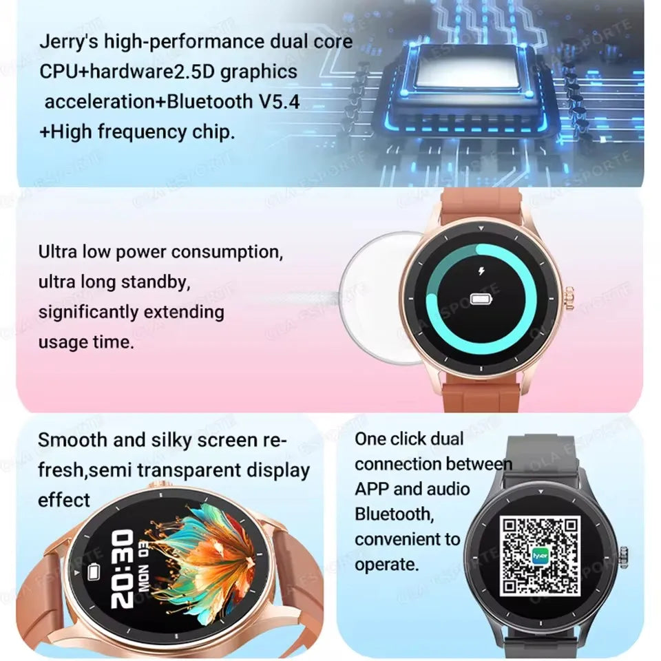2026 Smart Watch Women Men Heart Rate Monitor Waterproof Smartwatch For Android IOS