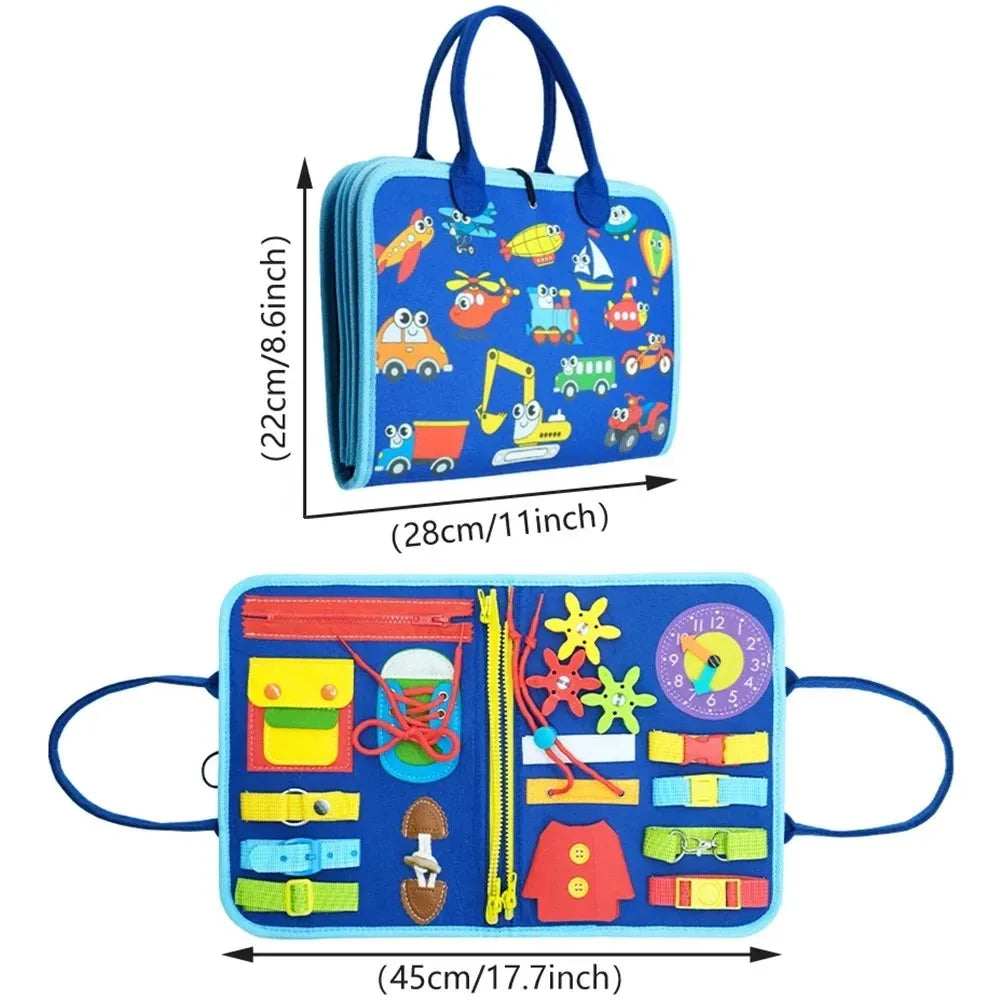 Busy Board Montessori Toys for Toddler Busy Book Sensory - Preschool Early Education