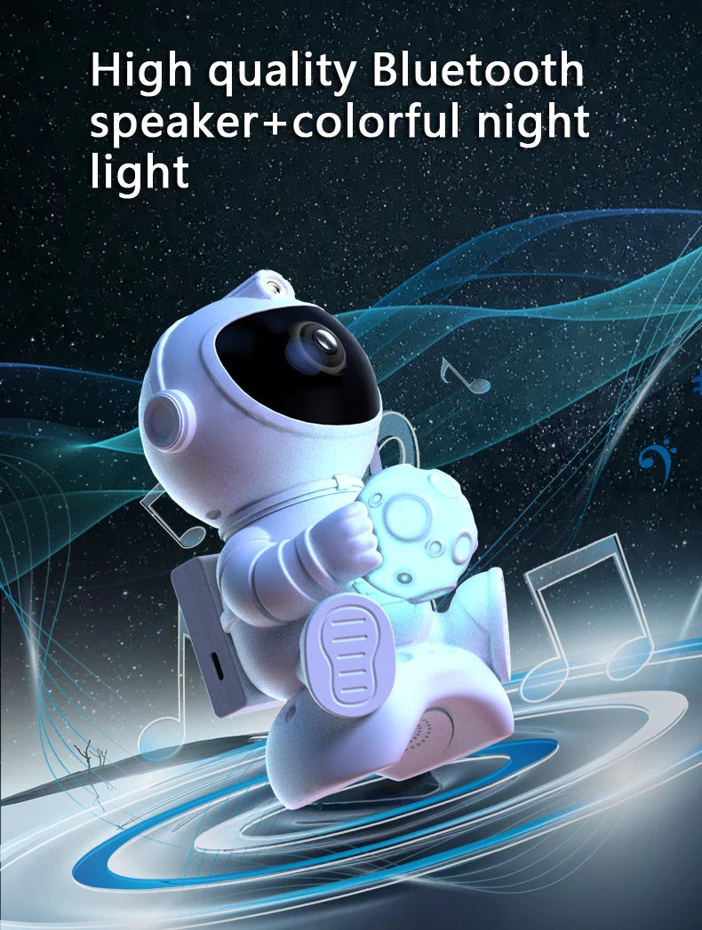 Astronaut LED Night Light Galaxy Star Projector Bluetooth Speaker Remote Control Timer 360° Adjustable Angle