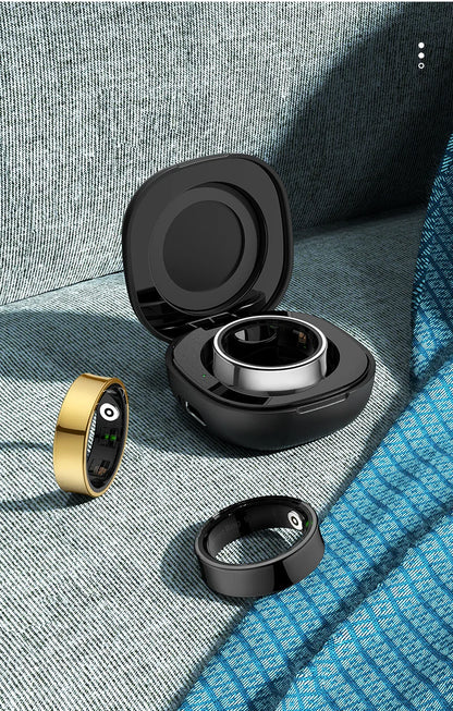 Smart Ring Men Women with Charging Case ,Heart Rate Blood Oxygen,Skin Temperature Monitor