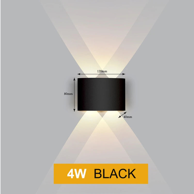 Aluminium LED Wall Lamp Waterproof Garden Balcony Lighting