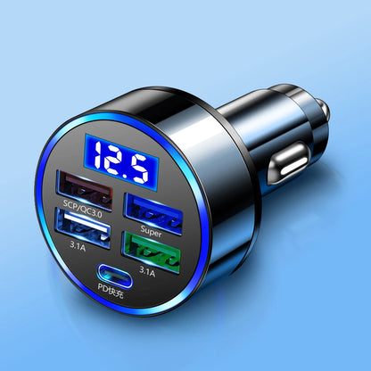 Vumpach 5 Ports USB Car Charge 250W Quick 7A Mini Fast Charging For iPhone