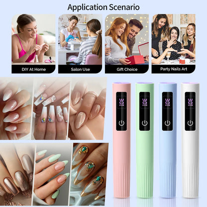 Pencil Lamp Nail UV LED Dryer Portable Rechargeable Flashlight UV Light